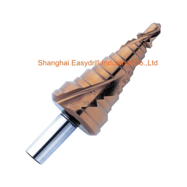 3PCS HSS Drills Set Metric Spiral Flute Titanium Step Drill Bit Set for Metal Tube Sheet Drilling in Wooden Case (SED-SD3-SFW)