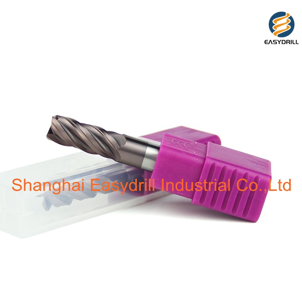 HRC60 Tungsten Carbide Square End Mill for Stainless Steel with Coating