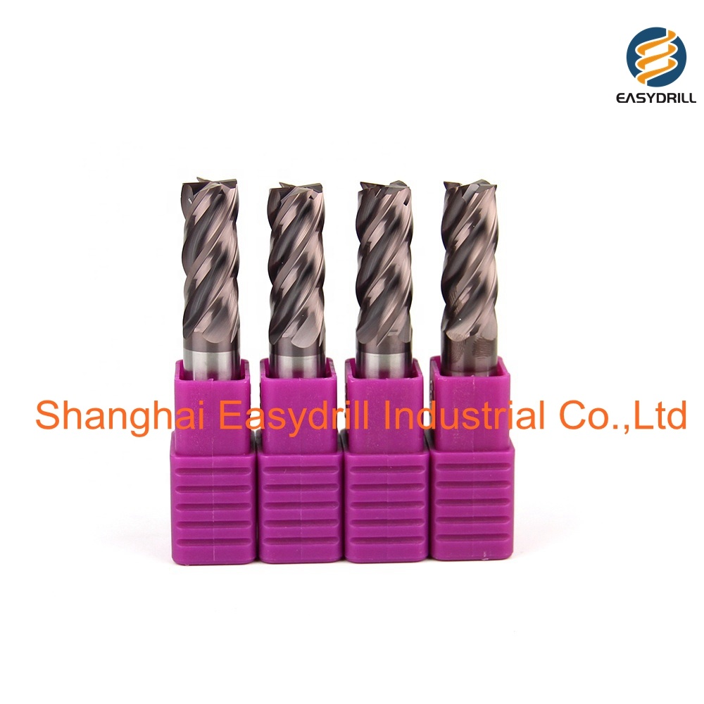 HRC60 Tungsten Carbide Square End Mill for Stainless Steel with Coating