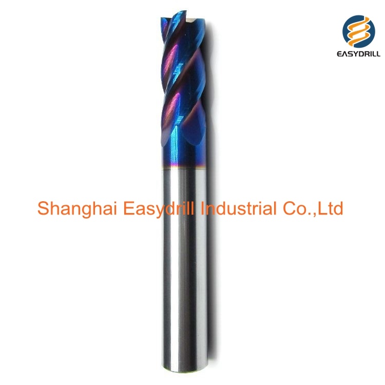 HRC60 End Mill Long Neck Tungsten Carbide Key Milling Cutter