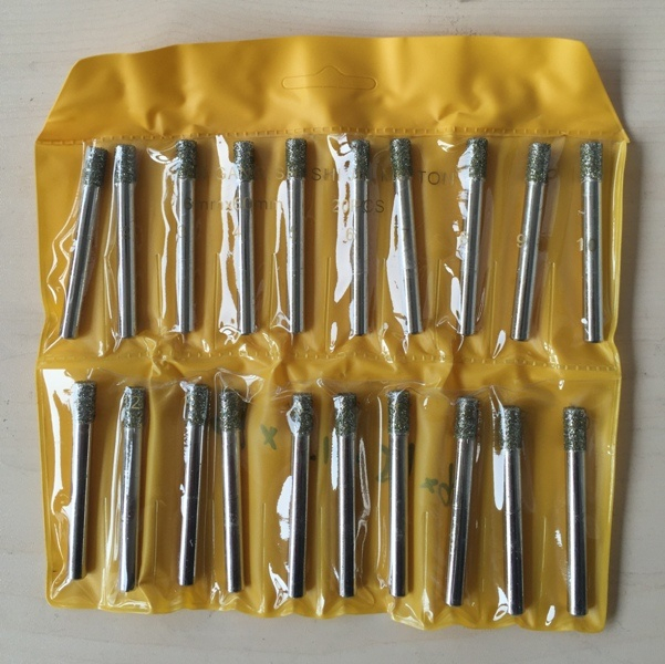 20PS Vacuum Brazed Diamond Mounted Burs Set in Blister Card (SED-MBS-VB20)