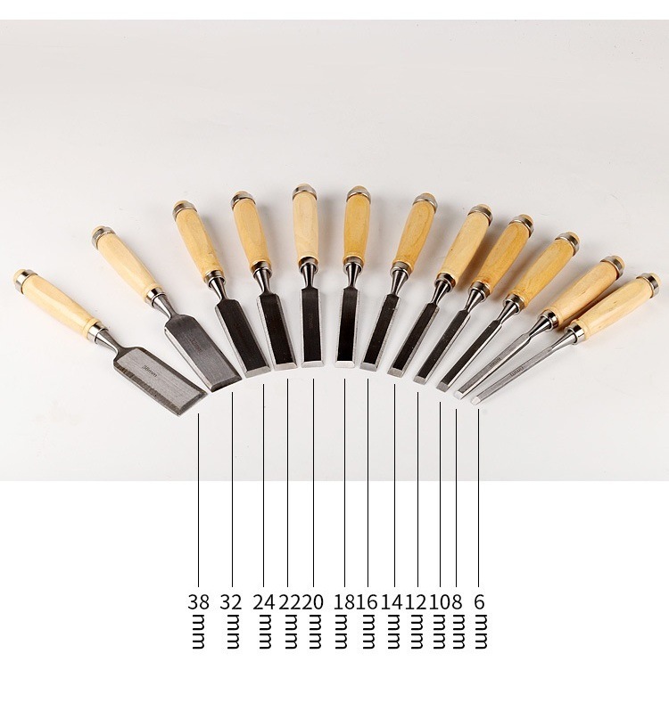 Single Color TPR Handle Wood Flat Chisels (SED-FCS)