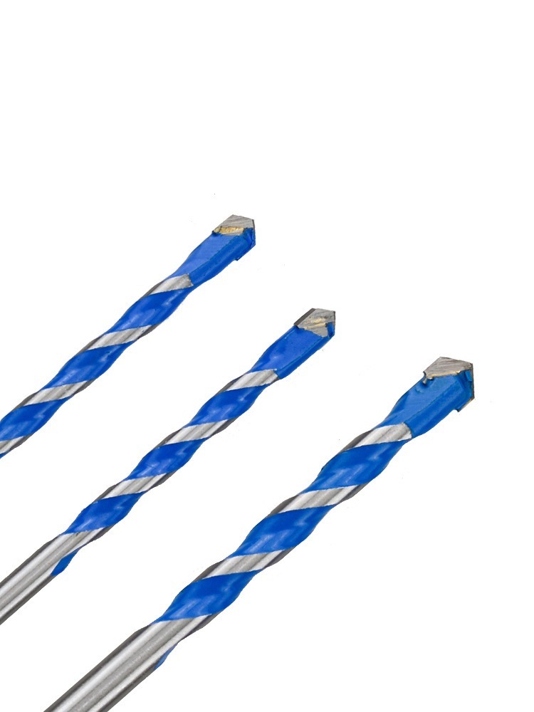 Straight Tip Twist Drill Bits with Blue Flute Coating for Drilling Glass, Brick and Tiles (SED-GD-STB)