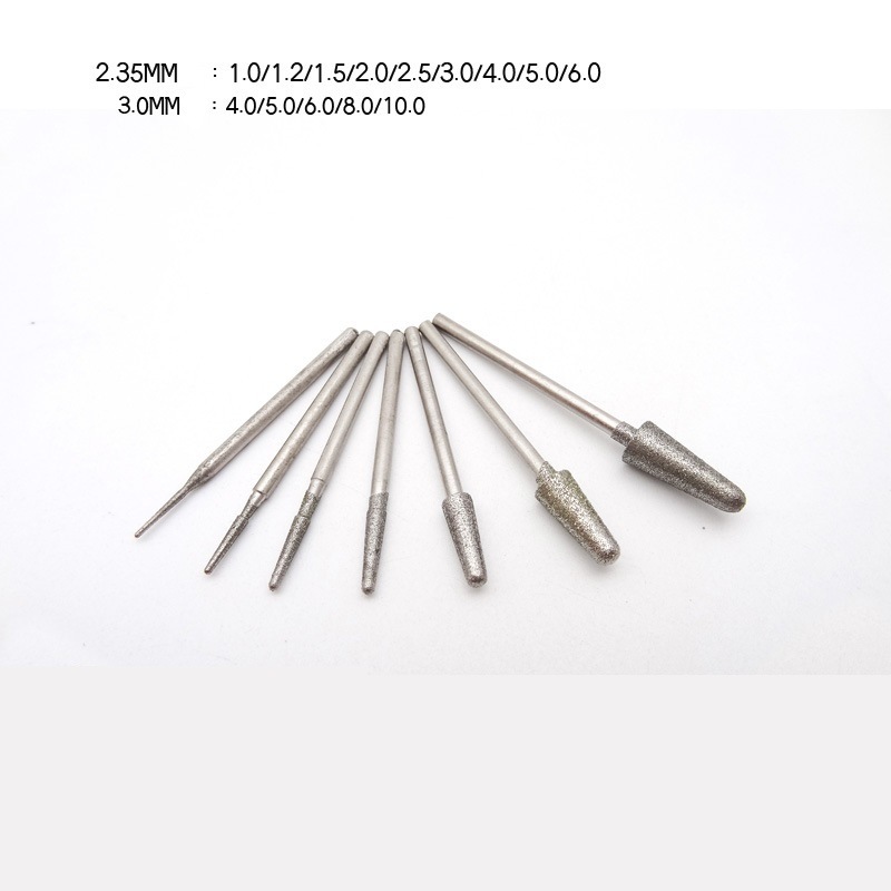 Round Cone Type Electroplated Diamond Mounted Points Diamond Burrs with Silver Coating (SED-MPSE-RC)