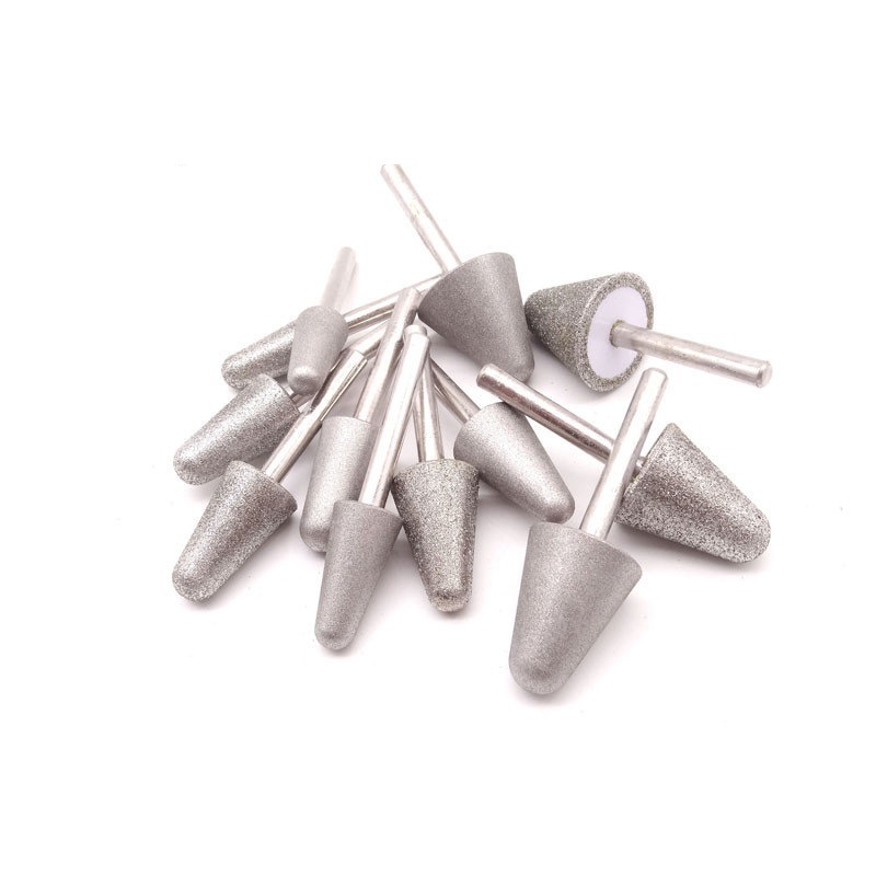 Round Cone Type Electroplated Diamond Mounted Points Diamond Burrs with Silver Coating (SED-MPSE-RC)