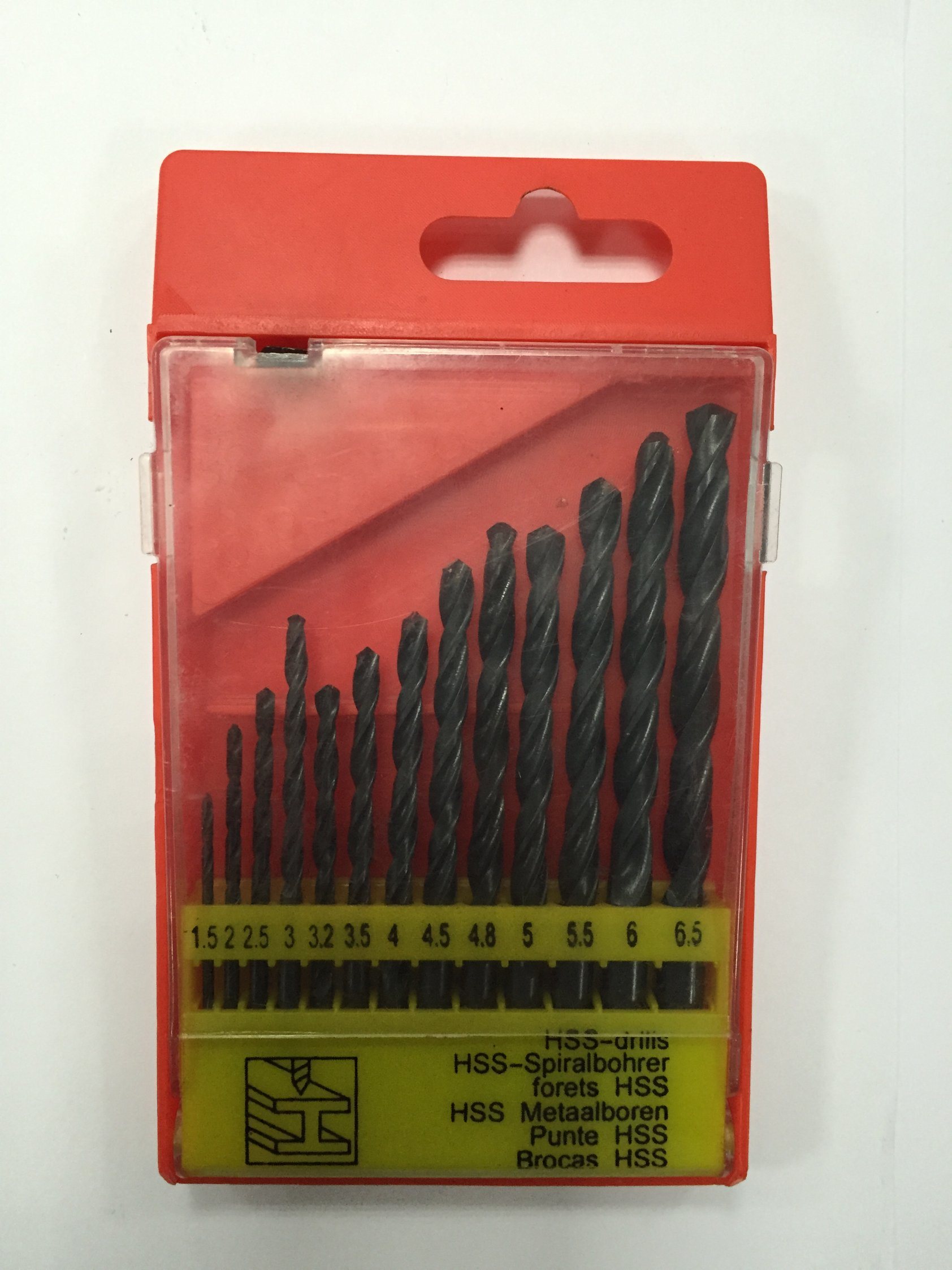 13 PCS Inch Jobber Length Drills Set Hex Shank Titanium HSS Twist Drill Bit Set for Metal Stainless Steel in Double Blister Card (SED-DBS13-1)