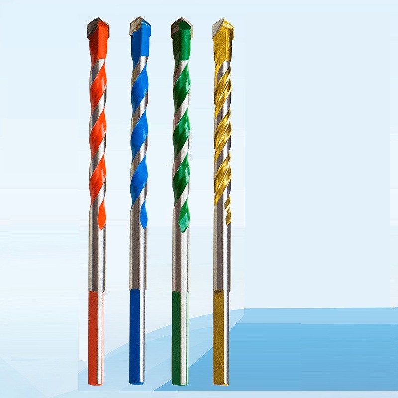 Straight Tip Twist Drill Bits with Blue Flute Coating for Drilling Glass, Brick and Tiles (SED-GD-STB)