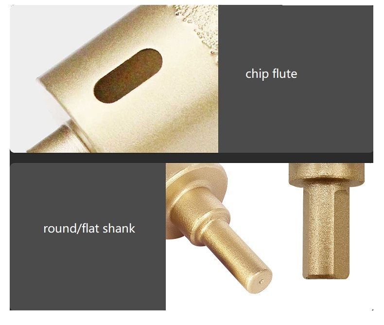 vacuum Brazed Diamond Hole Saw with Hex Shank for Marble, Granite, Glass and Tiles etc (SED-DHS-VBH)