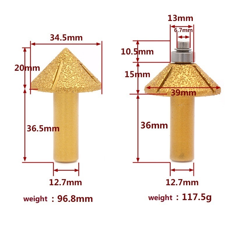 Vacuum Brazed Engraving Grinding Wheel Diamond Profile Wheels with V Shape for Stone (SED-PW-VBV)