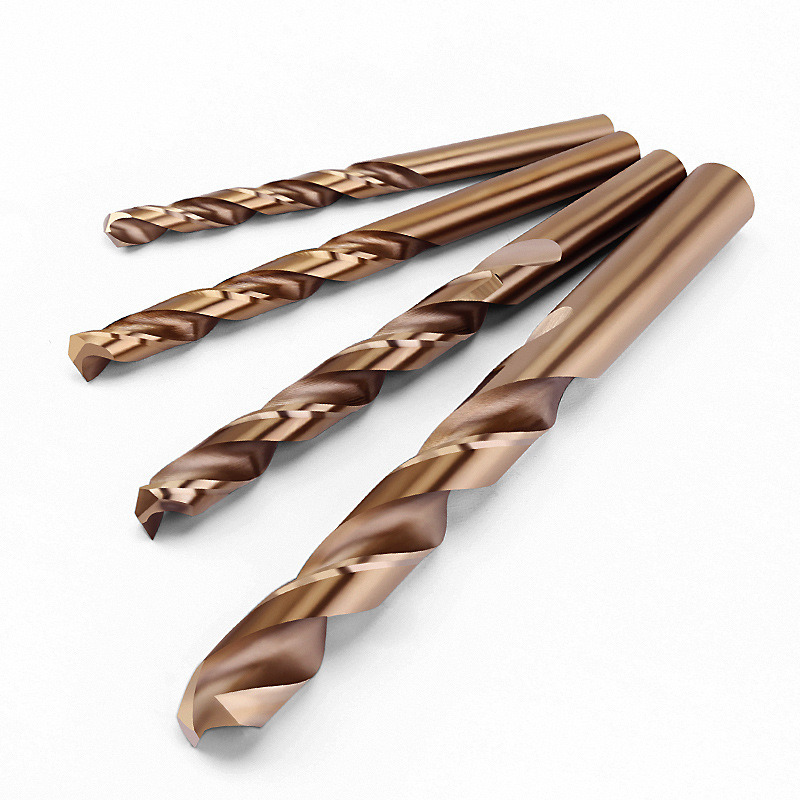 25PCS DIN338 Amber HSS Co Jobber Drills HSS Cobalt Twist Drill Bits Set with Metal Box (SED-DBS25-4)