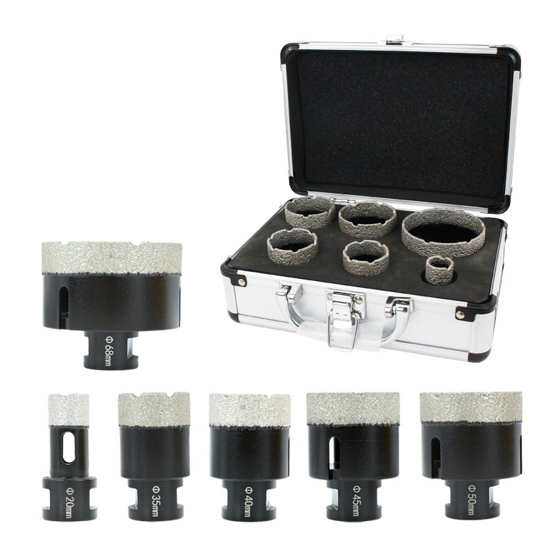 6PCS M14 vacuum Brazed Diamond Hole Saw Set in Box for Marble, Granite, Glass and Tiles etc (SED-DHS-VBS6)