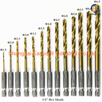 13PCS HSS Drills Metric DIN338 Hex Shank HSS Twist Drill Bit Set in Plastic Box (SED-DBS13-7)