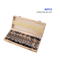16PCS Sawtooth Wood Forstner Drill Bits Set in Wooden Box (SED-FDST-S16)