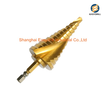 HSS Drills Set Metric Size Titanium Coating Double R Shank Spiral Flute HSS Step Drill Bit Set (SED-SD-SFT01)