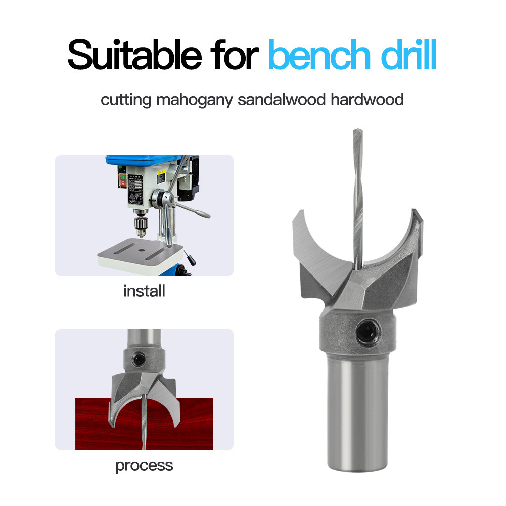 Alloy Blade Woodworking Round Ball Milling Cutter with Center Drill (SED-MC-RB)