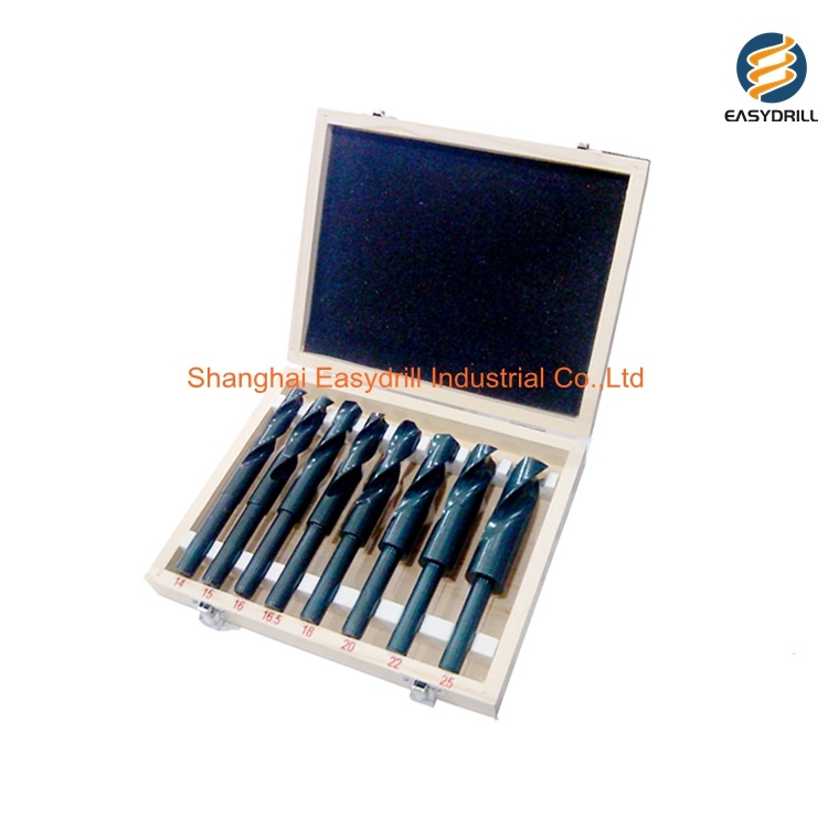 8PCS Metric HSS Drills Blacksmith Reduced Shank Twist Drill Bits Set for Metal Stainless Steel Aluminium PVC Drilling in Box (SED-DBS8)