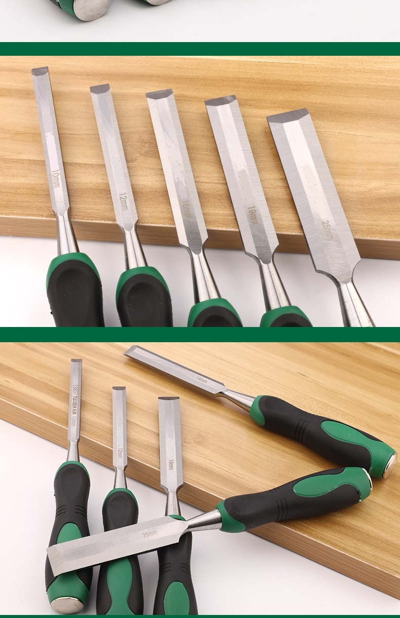 6PCS Professional Hand Tool Wood Spade Chisels Set Wood Flat Chisels Set (SED-FC-S6)