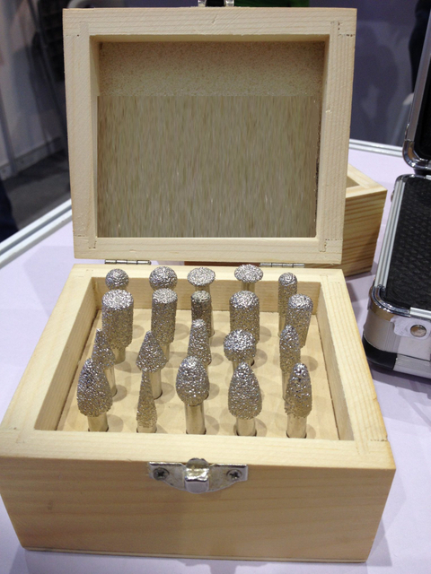 20PS Vacuum Brazed Diamond Burrs Set in Wooden Box (SED-VBS20-W)