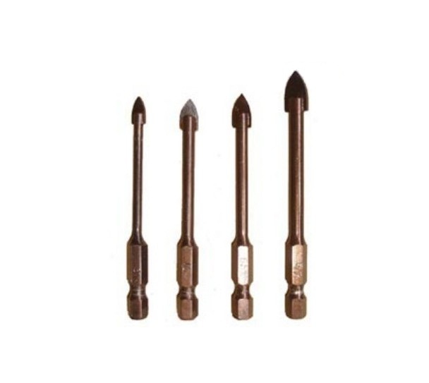 Hex Shank Alloy Tip Glass Drill Bits with Chrome Coated (SED-GDCH)