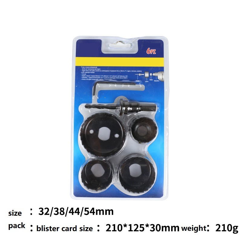 4PCS HSS M42 Bi Metal Hole Saw Set in Blister Card (SED-BMHS-S4)