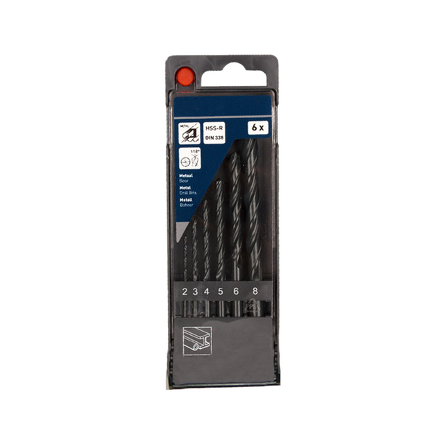 6PCS DIN338 HSS Forged Twist Drill Bits Set with Black Oxide Finish (SED-DBS6-1)