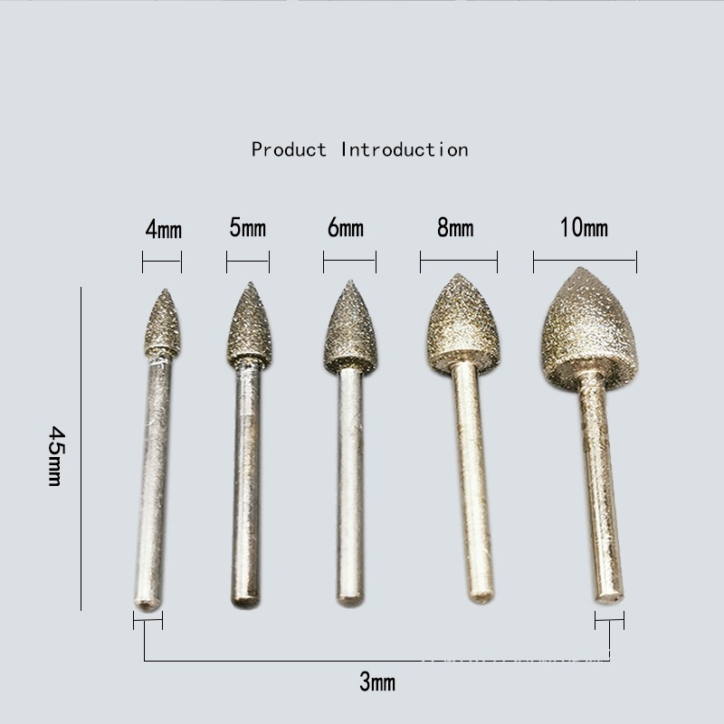 Bullet Type Electroplated Diamond Mounted Points Diamond Burr with Silver Coating (SED-MPE-BS)