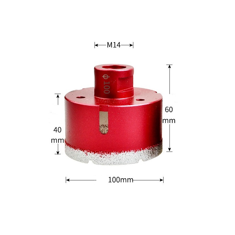 vacuum Brazed Diamond Hole Saw with M14 Shank for Marble, Granite, Glass and Tiles etc (SED-DHS-VBM)