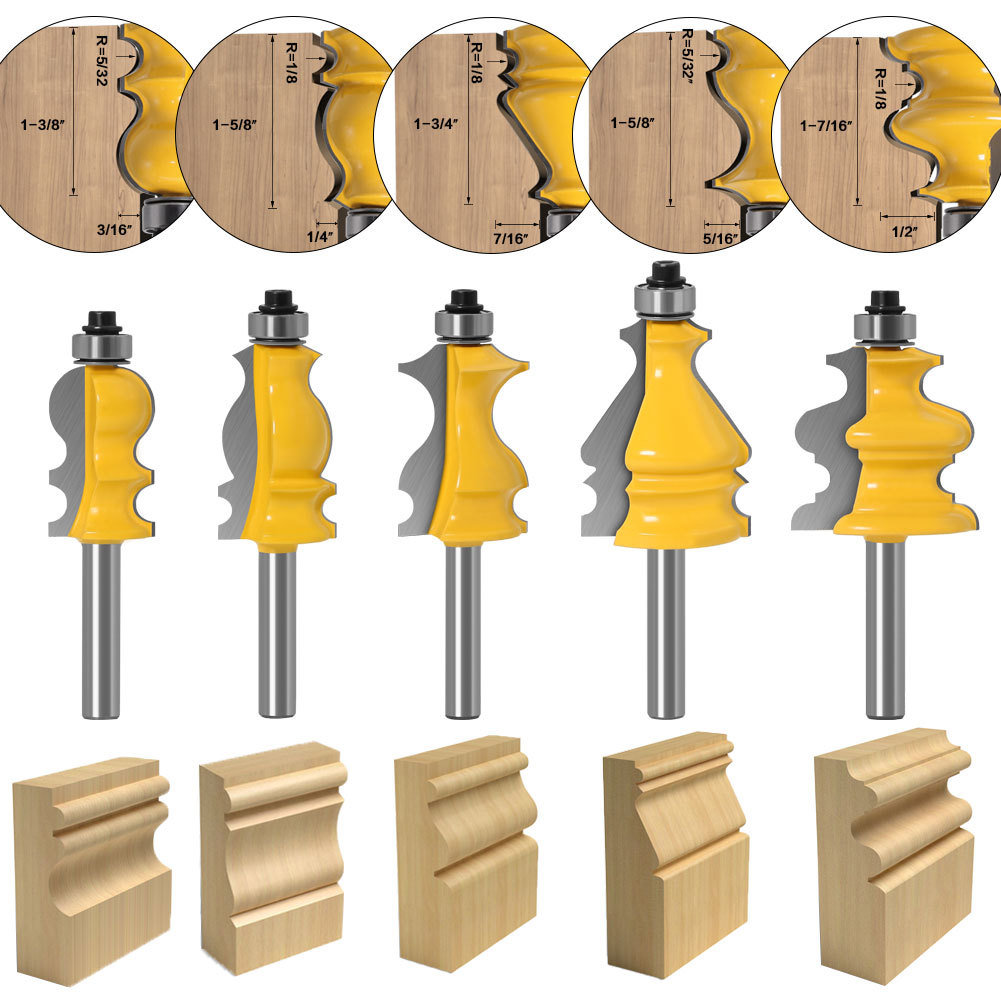 10PCS Woodworking Tools Wood Milling Cutter Wood Router Bits Set (SED-RBS10)