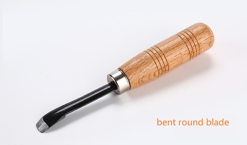 6PCS Hand Tools Wood Flat Chisels Wooden Handle Wood Carving Chisels Set in Box (SED-CCW-S6)