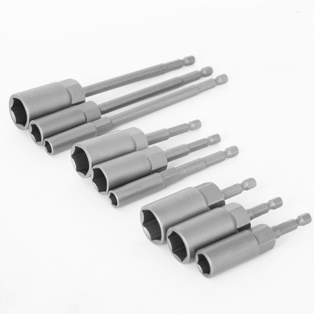 1/4" Hex Shank Pneumatic Socket Hexagonal Bit Nut Quick Socket Tool with Extra Long Length (SED-ST-ELH)