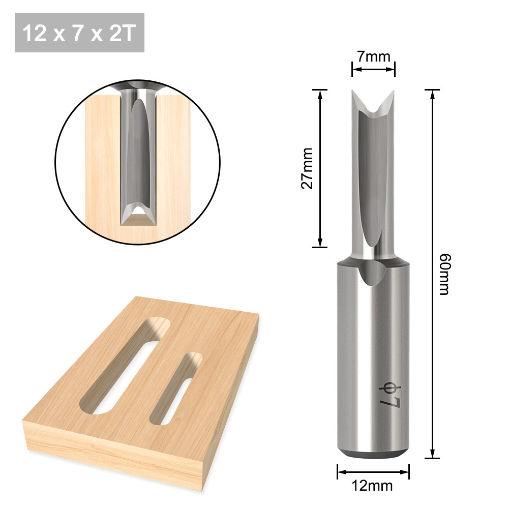 Swallowtail HSS Tongue and Groove Mortise Bits with 2t (SED-TG-ST)