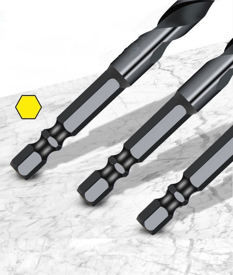 Hex Shank Carbide Cross Tips Multifunction Twist Drill Bits with Black Oxide for Cutting Stone, Concrete, Glass, Wood etc (SED-MTD-HCTB)
