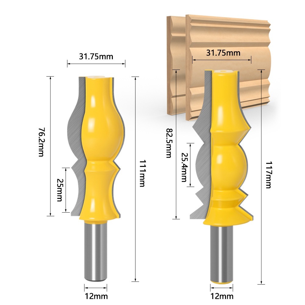 Crown Type Woodworking Flush Trim Bits Wood Router Bits Set Wood Hole Cutter (SED-FT-CT)