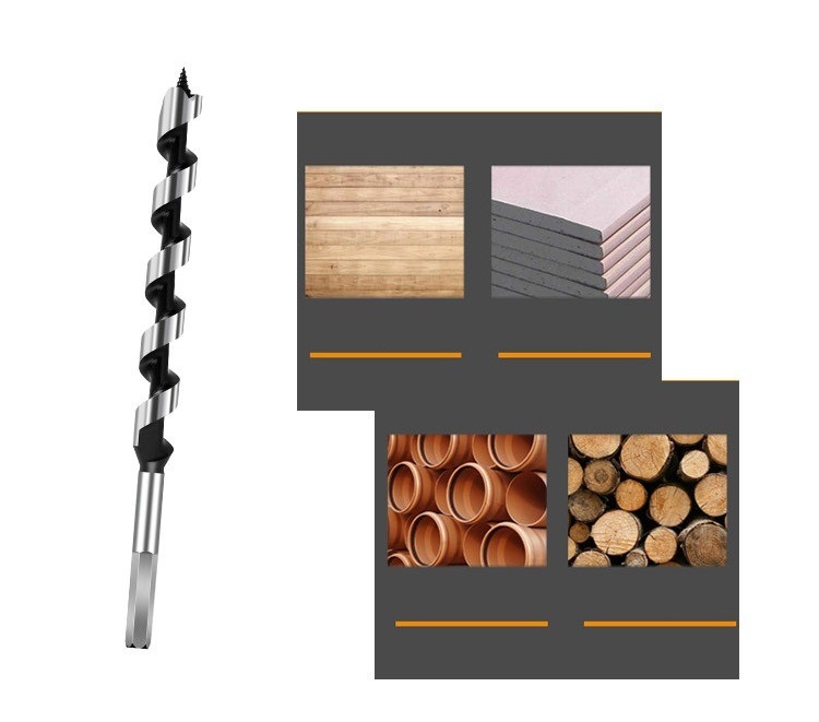 4 Flute Wood Auger Drill Bit with Hex Shank for Woodworking (SED-AD4F)