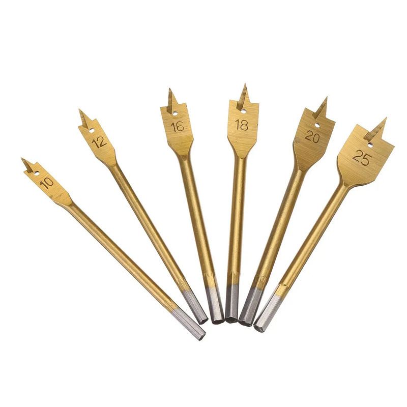 9PCS Tin-Coated Wood Flat Drill Bits Spade Drill Bits Set (SED-TSD9)