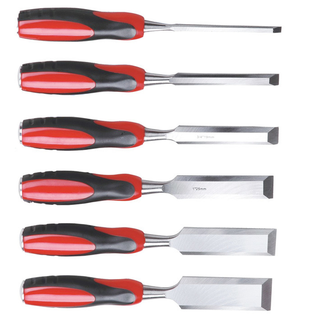 6PCS Professional Hand Tool Wood Spade Chisels Set Wood Flat Chisels Set (SED-FC-S6)