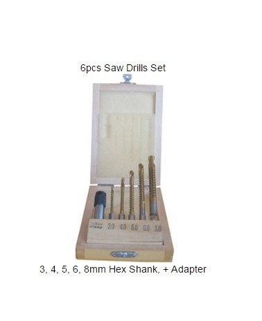 6PCS HSS Saw Drill Bits Set in Plastic Box (SED-SDS6)