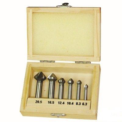 5PCS HSS Countersink Set in Wooden Box (SED-CS5)