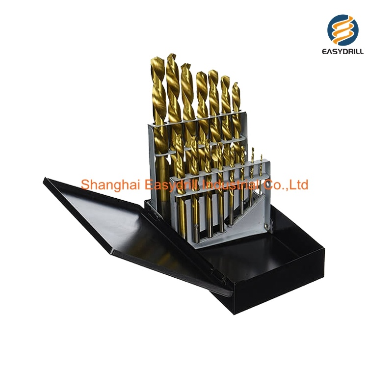 15PCS HSS Drills Fully Ground HSS Left Hand Twist Drill Bit Set for Metal Drilling with Metal Box (SED-DBSL15-3)