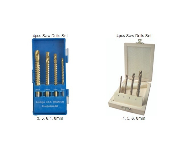 4PCS HSS Saw Drill Bit Set in Plastic Box (SED-SDS4)