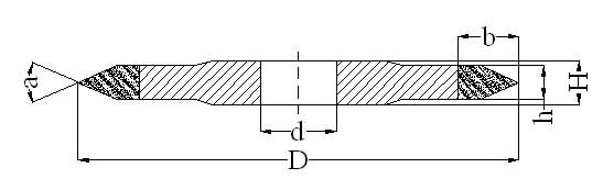 Diamond Resin Bond Grinding Wheel with Double Sides Bevel (SED-GW-BB)