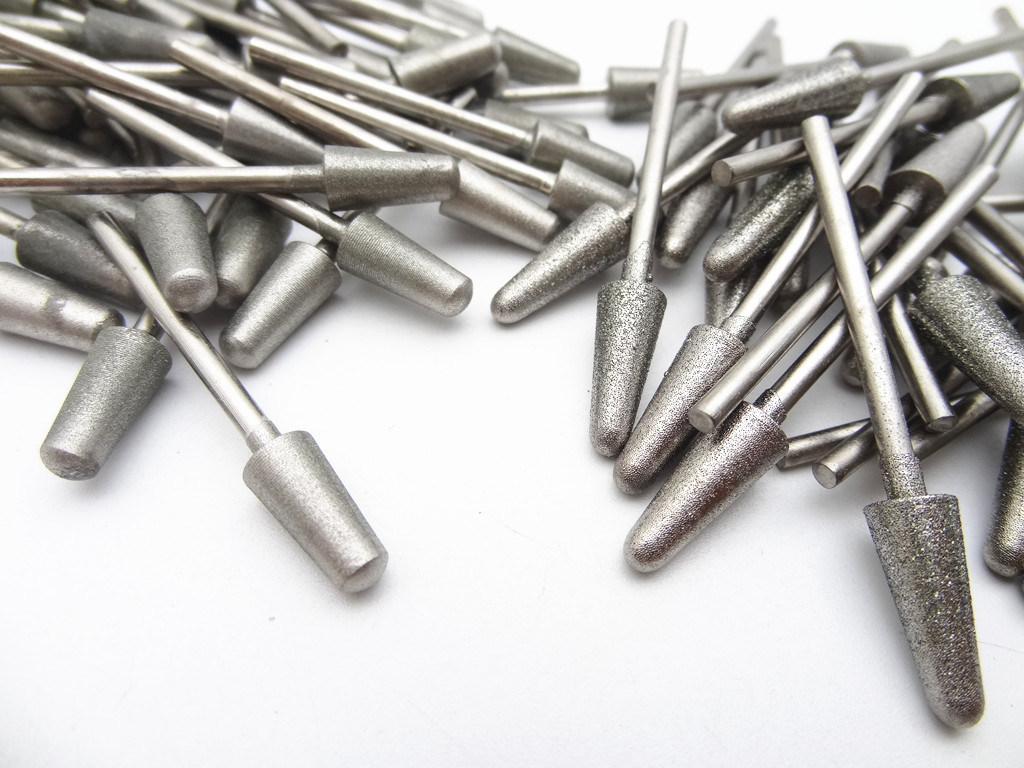 Round Cone Type Electroplated Diamond Mounted Points Diamond Burrs with Silver Coating (SED-MPSE-RC)