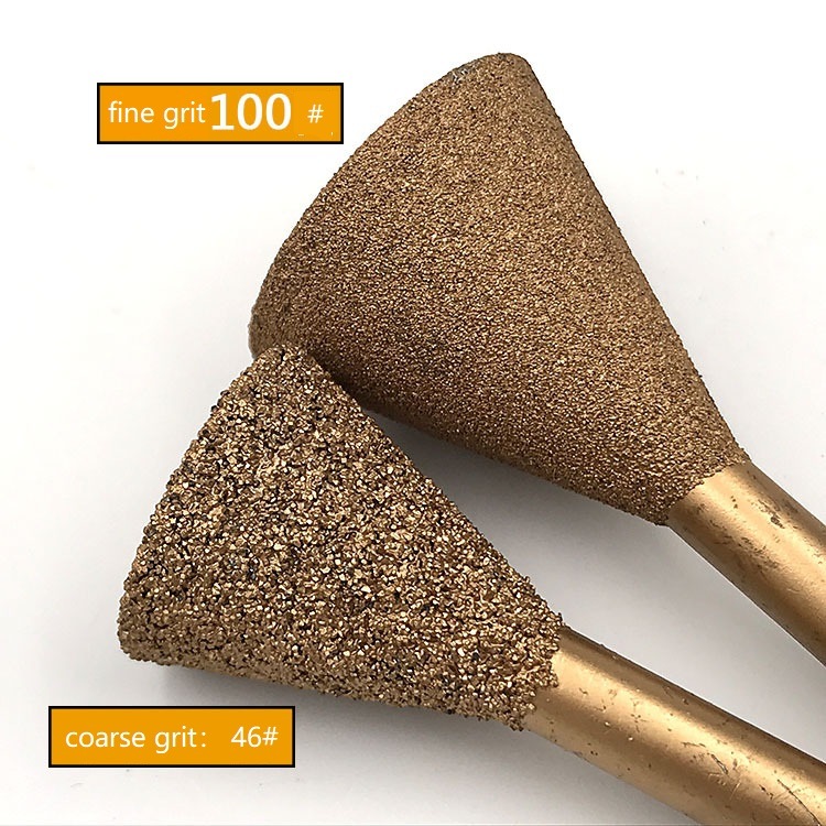 Horn Type Vacuum Brazed Diamond Mounted Points Diamond Burr with Gold Coating (SED-MPVB-HG)