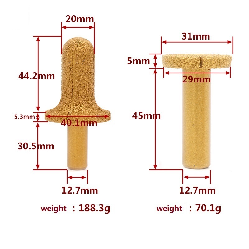 Vacuum Brazed Engraving Grinding Wheels Diamond Profile Wheel with Square Shape for Stone (SED-PW-CBS)