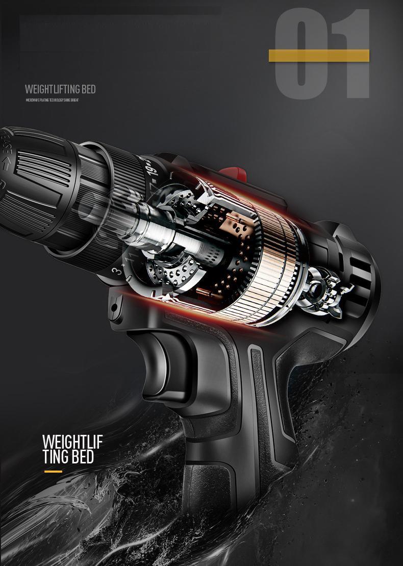 Power Tools Hand Rechargeable Lithium Electric Hand Drill