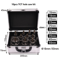 10PCS High Quality Tungsten Carbide Hole Cutter Tct Hole Saw Set in Box for Metal Cutting (SED-THS-S10)