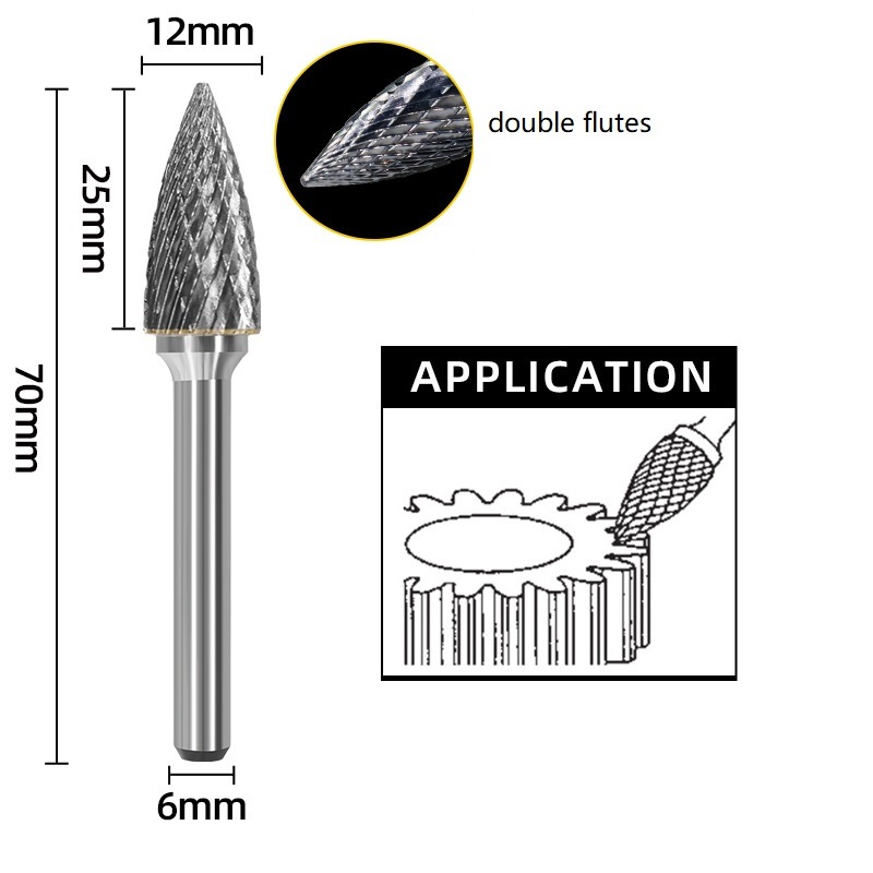 G Type Power Tools Rotary Files Tungsten Carbide Burr (SED-RB-G)