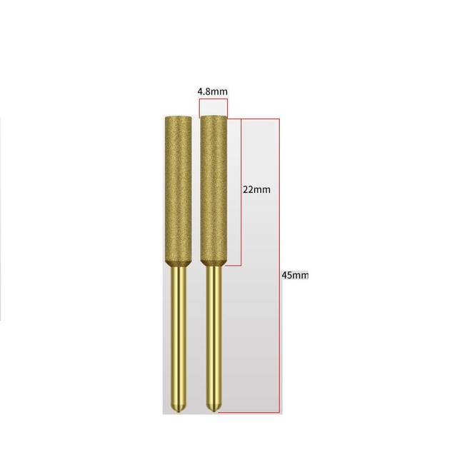 Cylinder Type Electroplated Diamond Mounted Points Diamond Burr with Gold Coating (SED-MPE-CG)