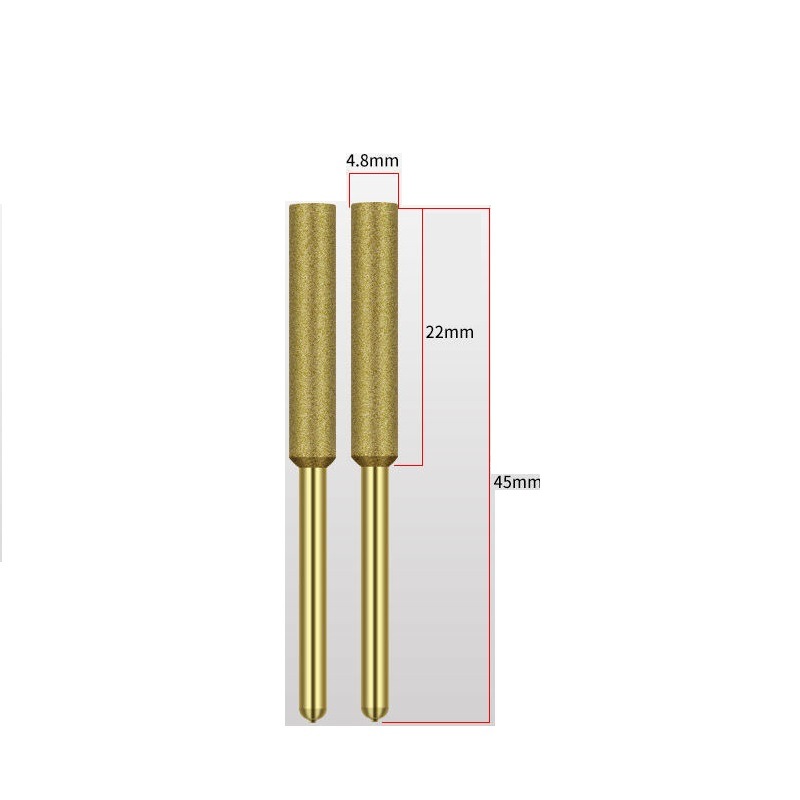 Cylinder Type Electroplated Diamond Mounted Points Diamond Burr with Gold Coating (SED-MPE-CG)
