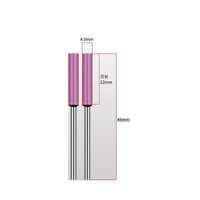 Cylinder Type Electroplated Diamond Burrs Diamond Mounted Points with Pink Coating (SED-MPE-CP)